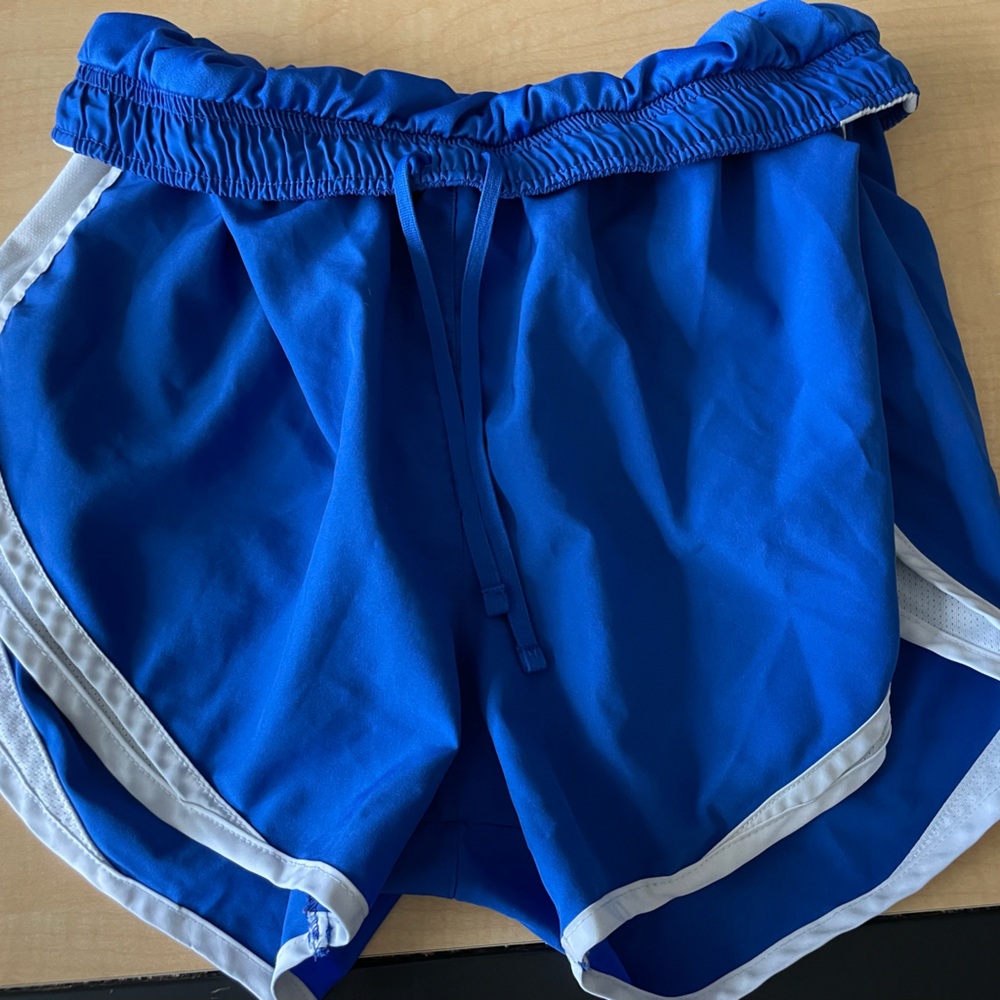 Blue Nike workout shorts